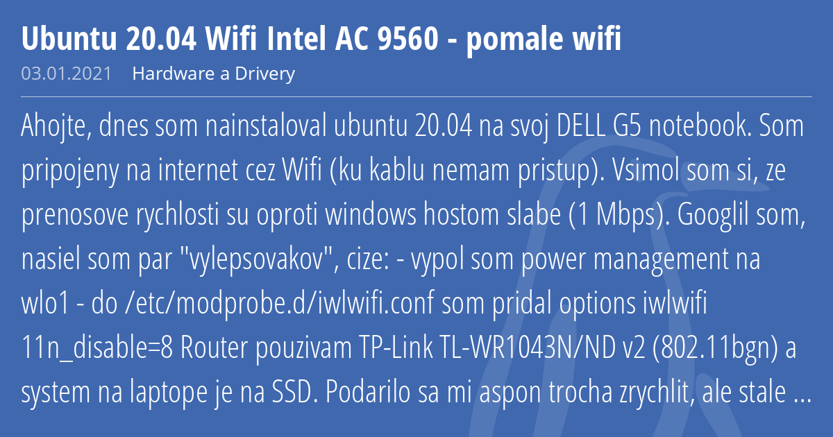 Как установить iwlwifi ubuntu