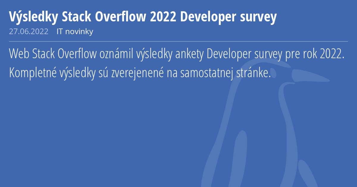 stackoverflow 2022 survey