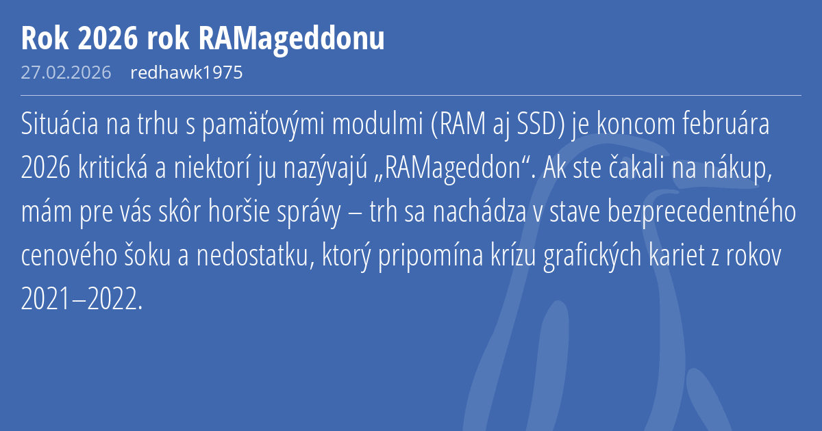 Rok 2026 rok RAMageddonu