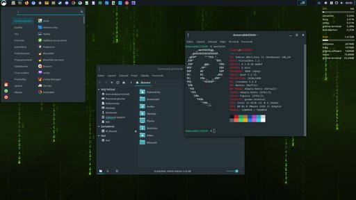 Debian Cinnamon z VirtualBoxu